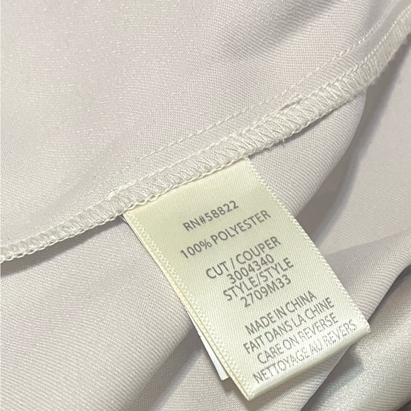 Max Studio Beige Off White Button Down Dress Shirt with Collar - Picture 4 of 4